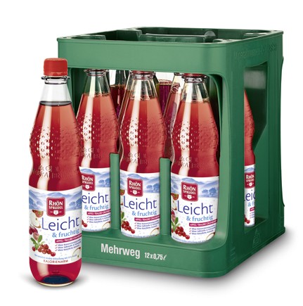 Rhön Leicht &amp; fruchtig Apfel Traube Cranberry Plus 12x0,75l Pet