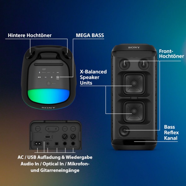 Party Boxen 2x Sony SRS XV800 Verleih